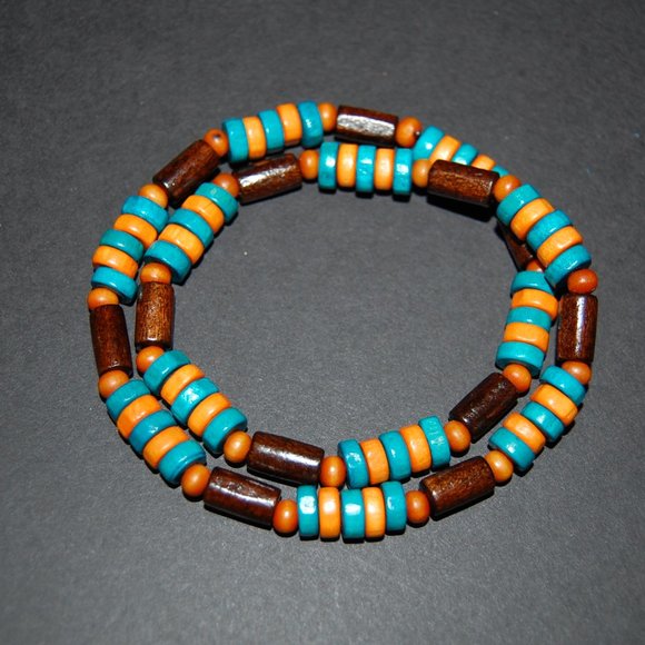 Men Necklace,Wood Necklace,Surfer Necklace,Tribal Style,Chocker,Beach Necklace - Picture 3 of 4